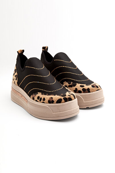 Mamito Ayakkabı Mdl 786 Stone Detailed Leopard Sneakers