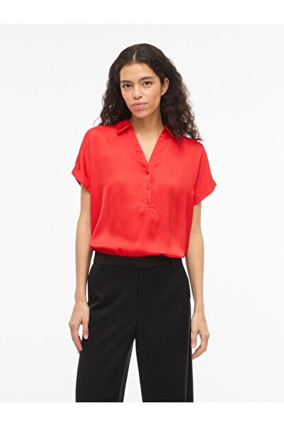 VILA Hemd VIENNA Kurzarm