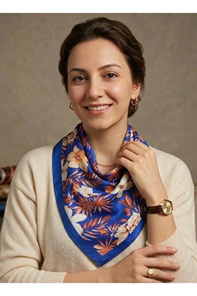 Mavi Masal Tropical Print Summer Floral Scarf 48cm