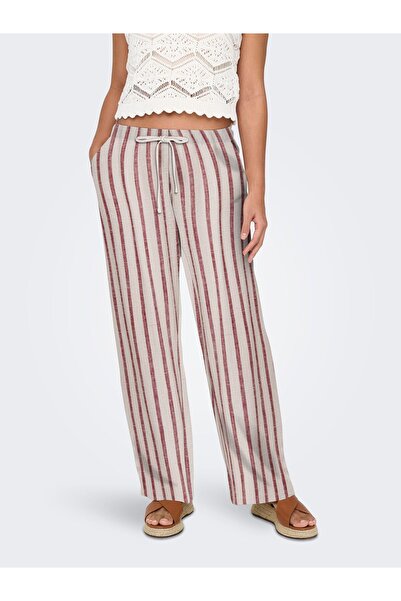 ONLY Hose ONLSIESTA Gerade geschnitten Leinen Hose