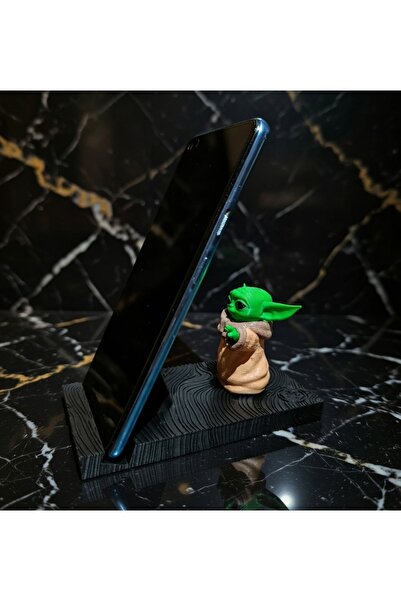 Akdiş Baby Yoda Telefon Tutacağı – Sevimli Grogu Tasarım, Kaymaz Masa Standı,...