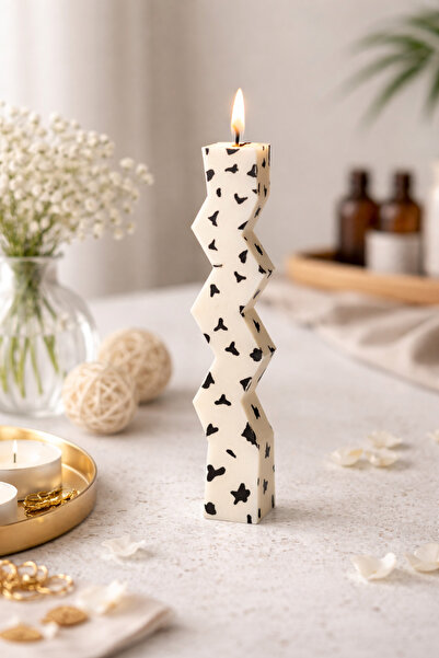 Loş Dükkan Zigzag Modelli Uzun Mum