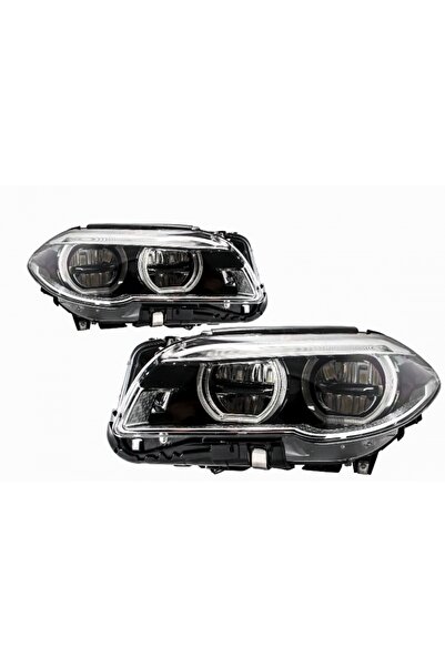 tuningset Пълно LED фарове с ангелски очи, подходящи за BMW Серия 5 F10 F11 LCI