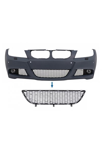 tuningset Grilă inferioară centrală bară față compatibilă cu BMW Seria 3 E90 ...
