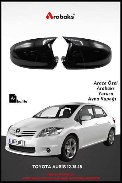 Arabaks TOYOTA AURİS 12-15-18 Yarasa Ayna Kapağı 2'li Takım (BATMAN TİP, DAYA...