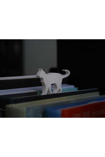 Onflow مُعَلِّق كتب بتصميم قطة متجولة في كتاب مكون من قطعتين - لطيف وأنيق