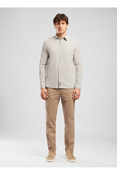 Lee Cooper Pantaloni Chino Slim Straight pentru bărbați, culoare camel, 262 L...