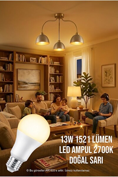 Philips 13W E27 LED Ampul 1521 Lümen 2700K Sıcak Sarı Işık Enerji Tasarruflu