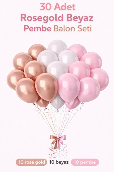 BKMC PARTY 👉 “30 Adet Karışık Renk Balon Seti | Premium Parti, Doğum Günü ve...