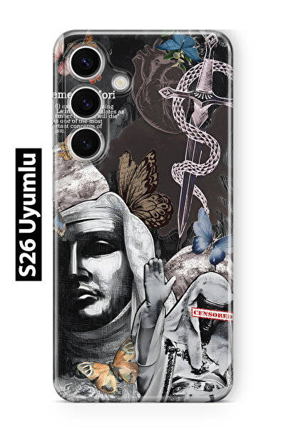 FLAMENKO حافظة هاتف شفافة متوافقة مع هاتف سامسونج جالاكسي S26 جوثيك بترفلاي م...