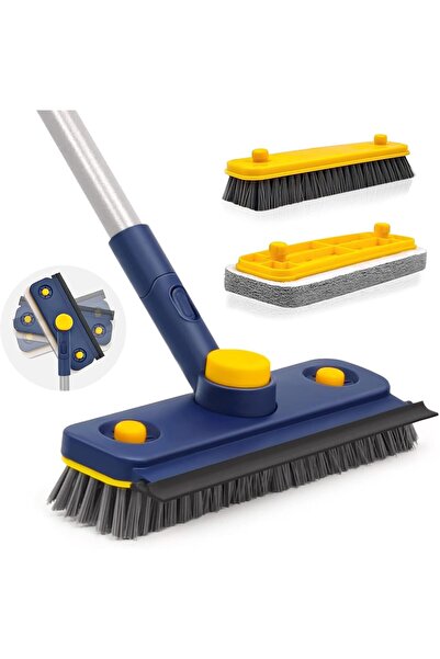 Arabest Cleaning Brush,3 in 1 Floor Scrubber Brush with Long Handle,Shower Tu...