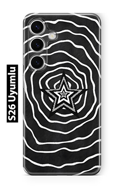 FLAMENKO حافظة هاتف شفافة متوافقة مع هاتف سامسونج جالاكسي S26 باللونين الأسود...