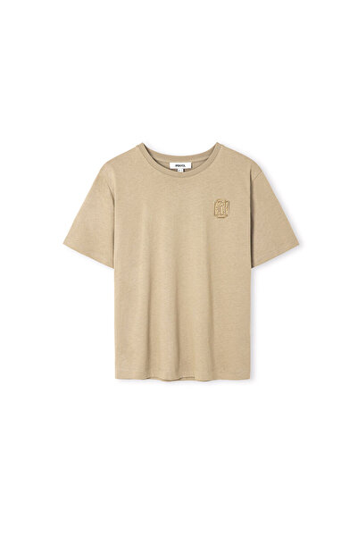 İpekyol Metal monogram aksesuarlı tişört