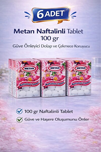 Ermiya Metan Naftalinli Tablet 100 gr Güve Önleyici Dolap ve Çekmece Koruyucu...