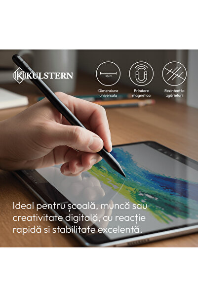 Kulstern Stylus pen, Kulstern™, stilou pentru tableta iPad Apple 2018-2025, palm rejection, tilt, fast charge