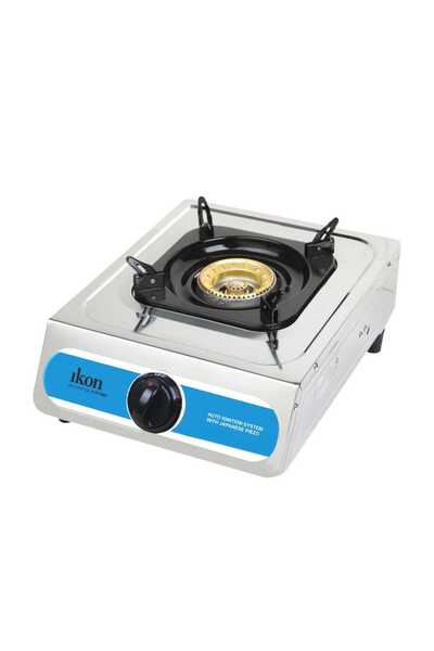Ikon 1 Burner Table Top Gas Stove, Silver, 1-5118BY