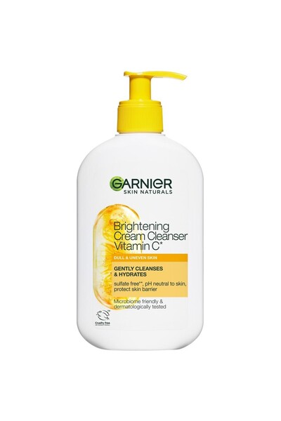 Garnier Set of 2 x Skin Naturals Cleansing Cream, Vitamin C, 250 ml