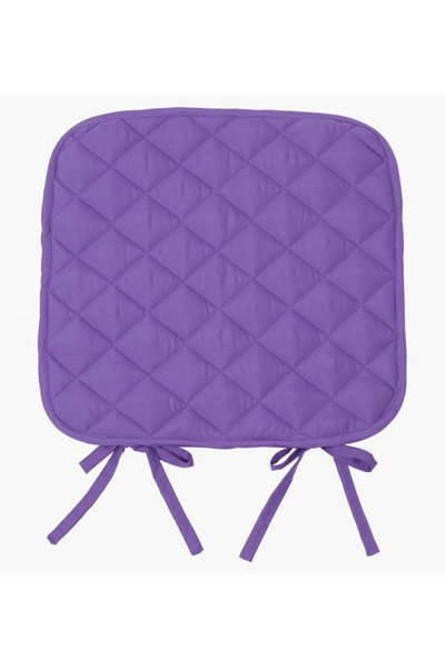Generic Diamond Quilted Chair Pad with Tie Ups - 40 x 40 cm
