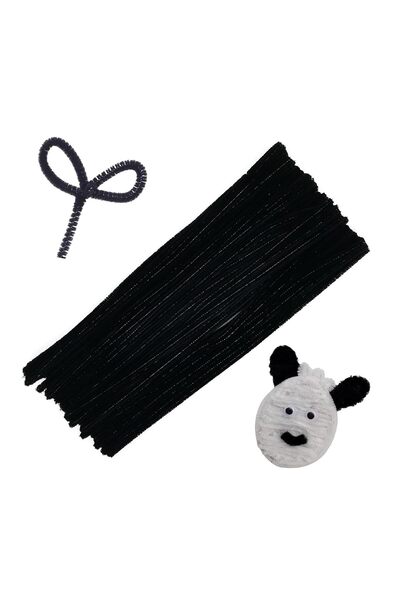 Arabest 100-Piece Chenille Stems Craft Set with Adhesive Eyes, Storage Box, A...