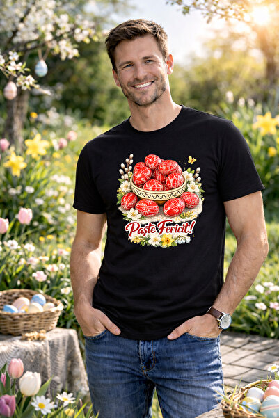 MVRDAR Happy Easter Unisex T-Shirt 100% Cotton - Easter T-Shirt with Bunny Ra...