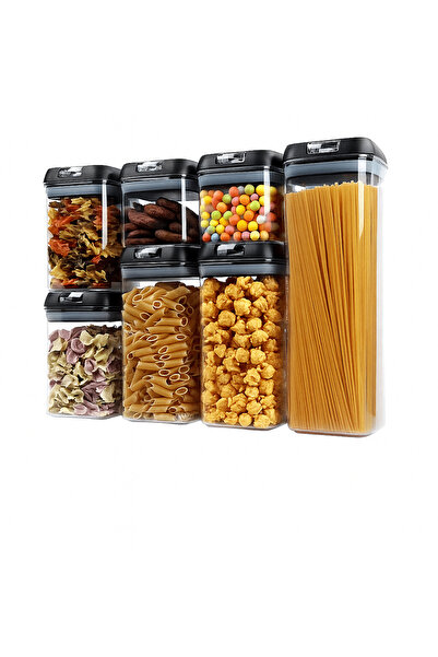 JRH Cutii pentru depozitarea alimentelor, set de 7 cutii pentru condimente, c...