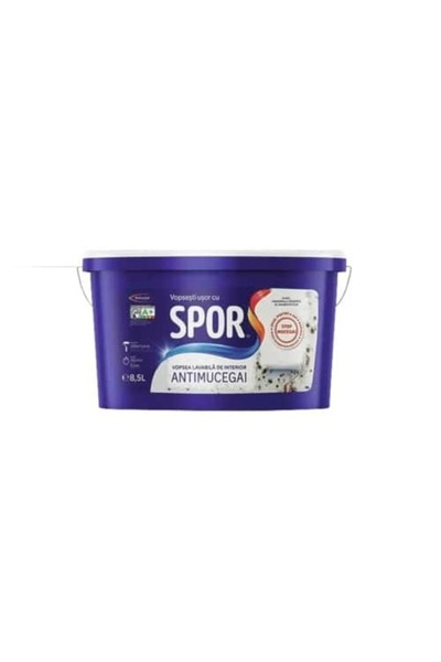 SPOR Vopsea lavabil pentru interior, 8,5L, antimucegai, / 4004712