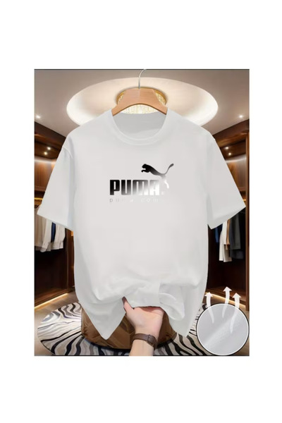 LİNA06 100% Pure Cotton New Summer Printed Trendy Casual Sport Short-Sleeve T...