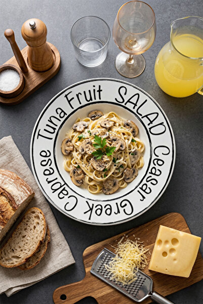 grandora Modern Salad and Pasta Plate (26 cm) – Decorative Salad or Pasta Bow...