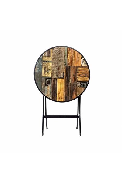 FOXMAG24 Masă rotundă pliabilă cu blat din MDF, dimensiuni 60x60cm