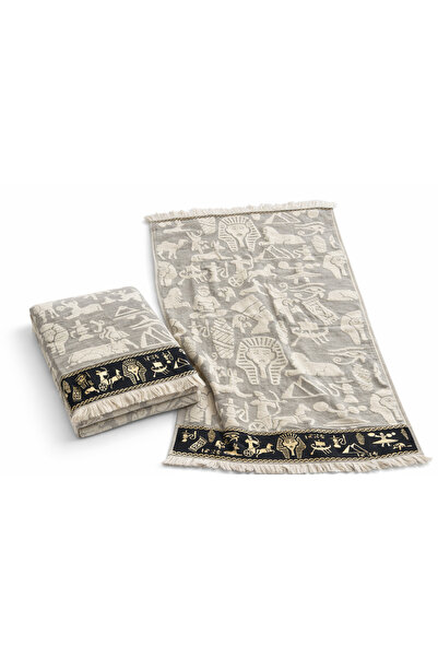 NAURA Concept 🏺   Ancient Egypt Patterned 100% Cotton Hand & Face Towel (50X...
