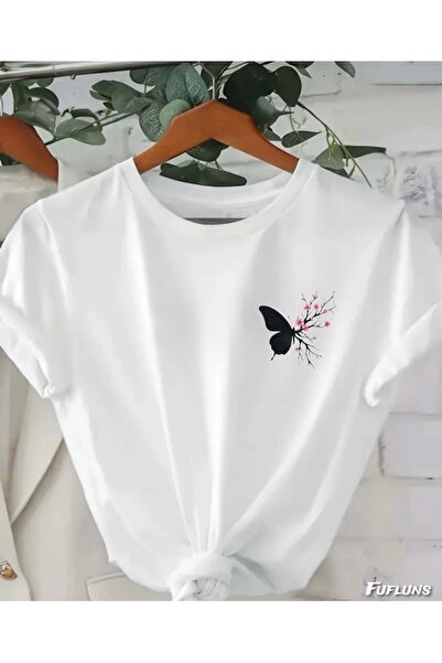 FUFLUNS ΜΙΚΡΟ ΣΑΚΟΥΡΑ ΣΧΕΔΙΟ ΠΕΤΑΛΟΥΔΑΣ ΜΕ ΣΤΑΜΠΑ UNISEX ΓΥΝΑΙΚΕΙΟ/ΑΝΔΡΙΚΟ T-...