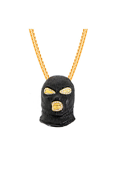 EFAYN.RO Lant, model hip hop, pandantiv masca thug life, unisex, negru, EFAYN