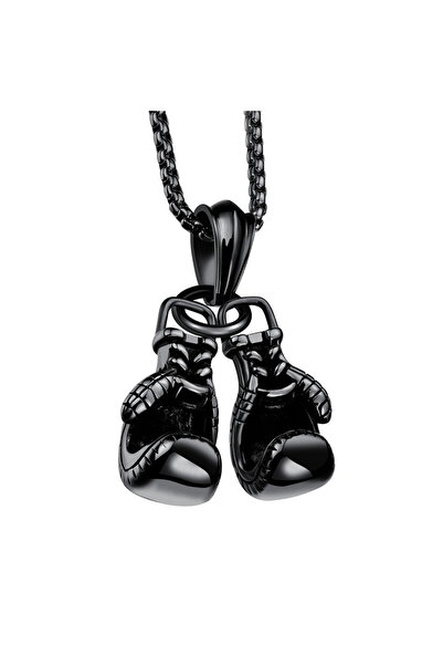 EFAYN.RO Boxing gloves pendant chain, black, adjustable, EFAYN
