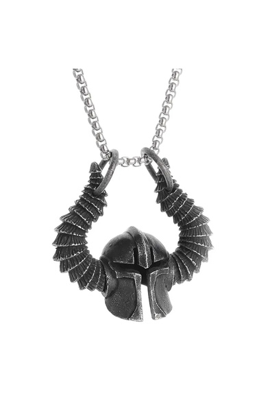 EFAYN.RO Lant cu pandantiv casca de luptator, model lumea fantastica, unisex,...