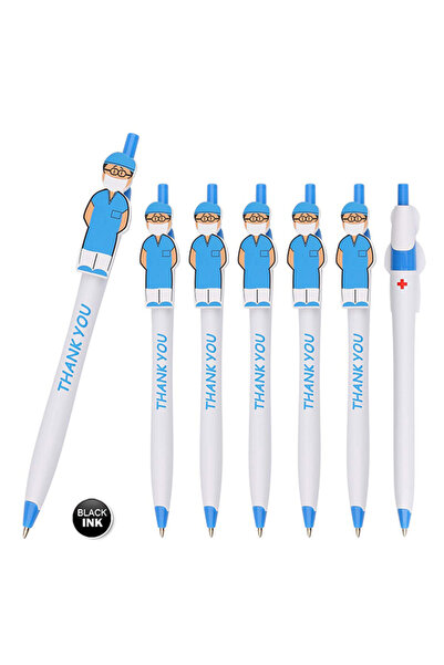 JZS Sikao Blue Ballpoint Pen for Nursing, 36 Units, Thank You Message, Medica...
