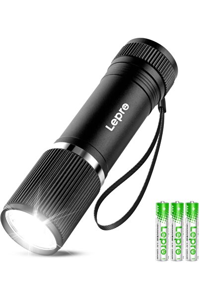 LEPRO Small Torches Battery Powered, Robust Aluminium Housing, IPX4 Waterproof