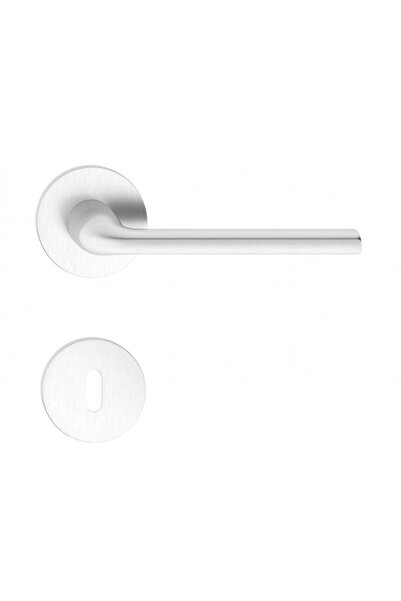 THG Bella R Satin Chrome Door Handle with Key Rosette