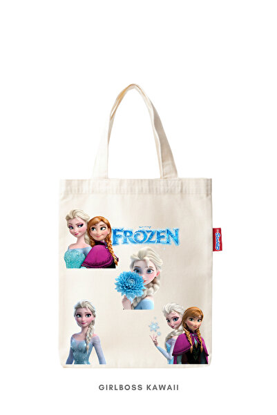 Girlboss Kawaii Elsa and Her Characters Mini Tote Bag/Tablet/Book/Mini Cloth ...