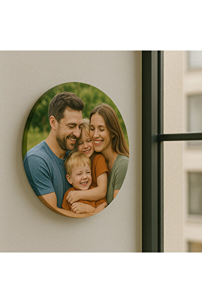 esia home Personalized round canvas painting 40 cm with photo