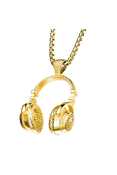 EFAYN.RO Lant barbati, model music, pandantiv casti, auriu, EFAYN