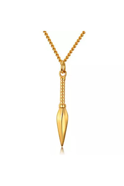 EFAYN.RO Lant barbati, model japonez, pandantiv kunai, auriu, EFAYN