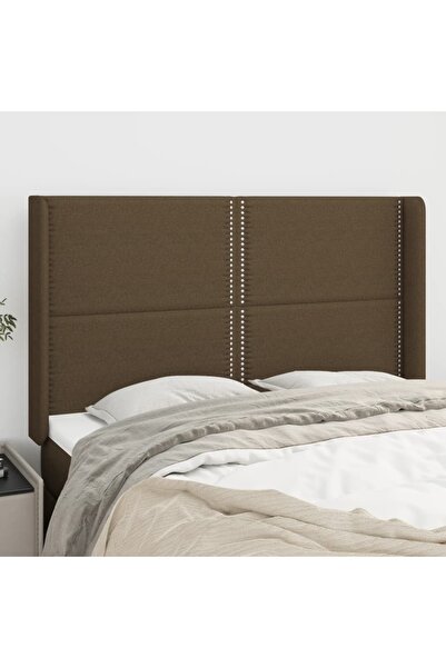 Concept Κεφαλάρι σκούρο καφέ με φτερά 147x16x118/128 cm ύφασμα