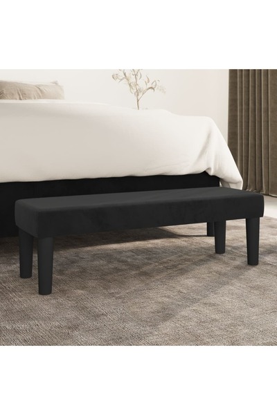 Concept Πάγκος, μαύρος, 100x30x30 εκ., Βελούδο