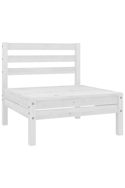 Concept Καναπές κήπου, λευκός, μασίφ ξύλο πεύκου