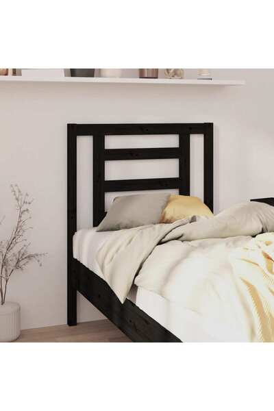 Concept Κομοδίνο, μαύρο, 81x4x100 cm, μασίφ ξύλο πεύκου