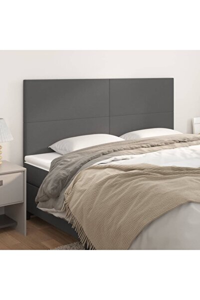 Concept Tăblii de pat, 4 buc, gri, 80x5x78/88 cm, piele ecologică