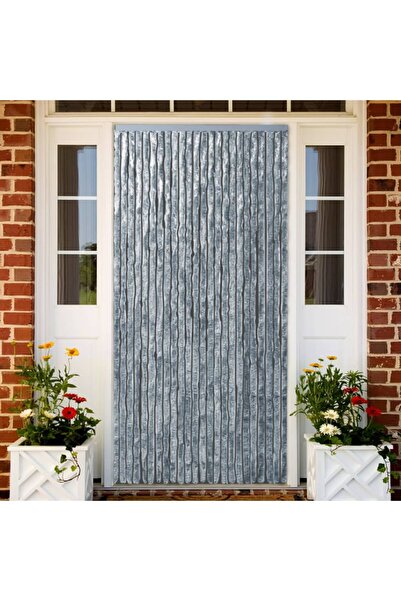 Concept Κουρτίνα απώθησης εντόμων, λευκό και γκρι, 90x220 εκ., Σενίλ