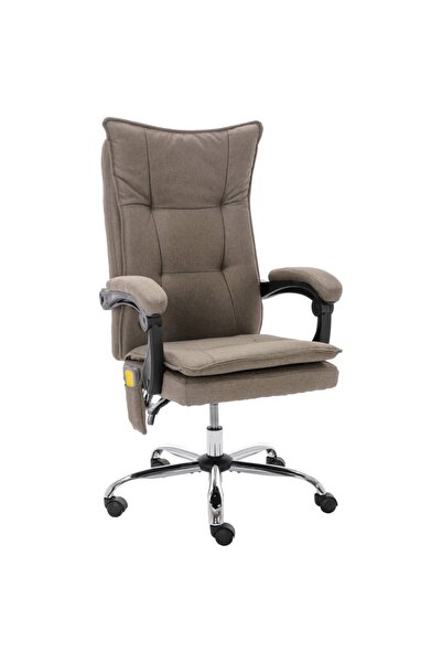 Concept Scaun de birou cu masaj, gri taupe, material textil