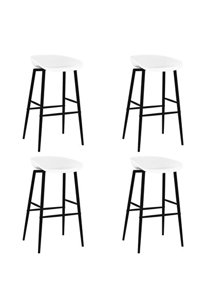 Concept Σκαμπό μπαρ, 4 τεμ., λευκά