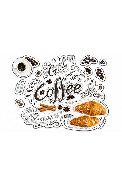 PRİME Concept Coffee Written Wall Sticker 8 Pieces Large Size Cafe Decoration...